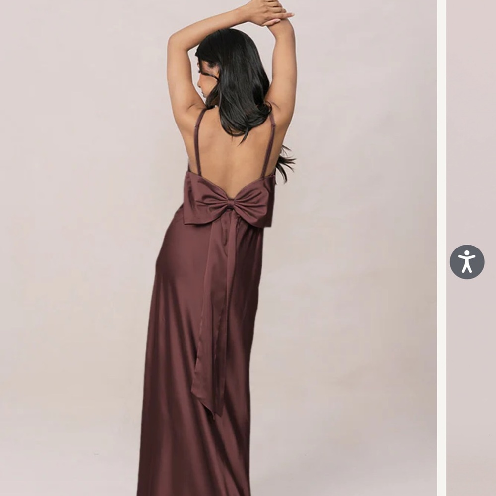 Revelry Stephanie dress in color Mahogany